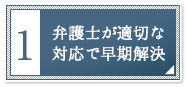 弁護士が適切な対応で早期解決