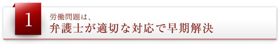弁護士が適切な対応で早期解決